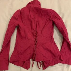 Size L Guess corset style “button down” in raspberry.